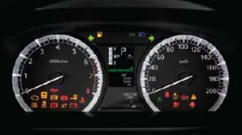 White-illuminated Meter Panel with LCD